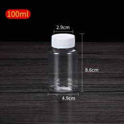 10PCS 15ml/20ml/30ml/100ml Plastic PET Clear Empty Seal Bottles Solid Powder Medicine Pill Vial Container Reagent Packing Bottle