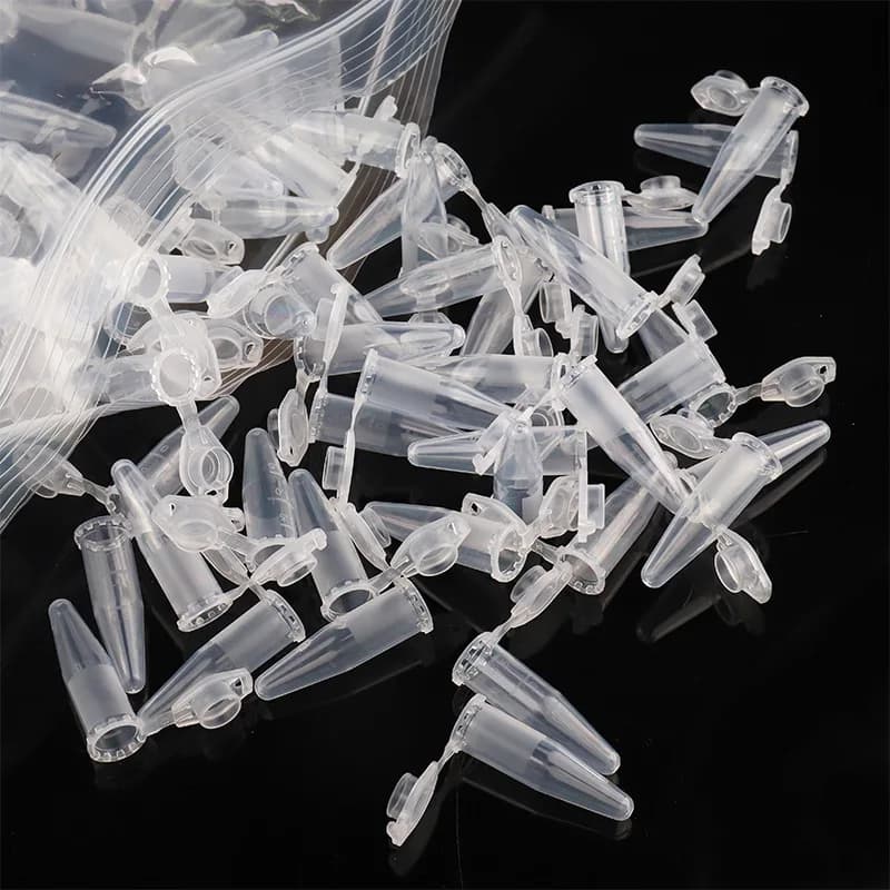 50 Pieces of 0.5 Ml Laboratory Transparent Micro Plastic Centrifuge Tubes with Snap Lid Container Lids for Laboratory Samples