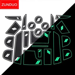 ZUNDUO for Dodge Charger 2015 2016 2017 2018 2019 Anti-Slip Gate Slot Cup Mat Non-slip Door Groove Pad Internal Accessories