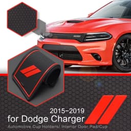 ZUNDUO for Dodge Charger 2015 2016 2017 2018 2019 Anti-Slip Gate Slot Cup Mat Non-slip Door Groove Pad Internal Accessories