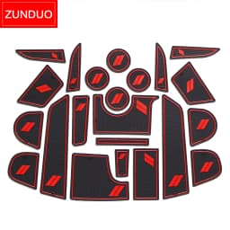 ZUNDUO for Dodge Charger 2015 2016 2017 2018 2019 Anti-Slip Gate Slot Cup Mat Non-slip Door Groove Pad Internal Accessories
