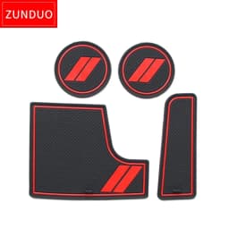 ZUNDUO for Dodge Charger 2015 2016 2017 2018 2019 Anti-Slip Gate Slot Cup Mat Non-slip Door Groove Pad Internal Accessories