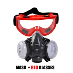 New Anti Dust Mask Full Face Respirator Dual 4-Layer Filters Safety Goggles For Carpenter Polishing Daily Haze Safety Protection
