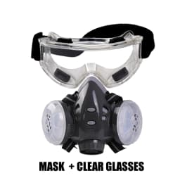 New Anti Dust Mask Full Face Respirator Dual 4-Layer Filters Safety Goggles For Carpenter Polishing Daily Haze Safety Protection