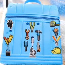1-17PCS PVC Shoe Charms Fit Wristbands Tool Brush Pliers Scissors Screwdriver Wrench Hammer Hole Slipper Shoe Decoration Buckle