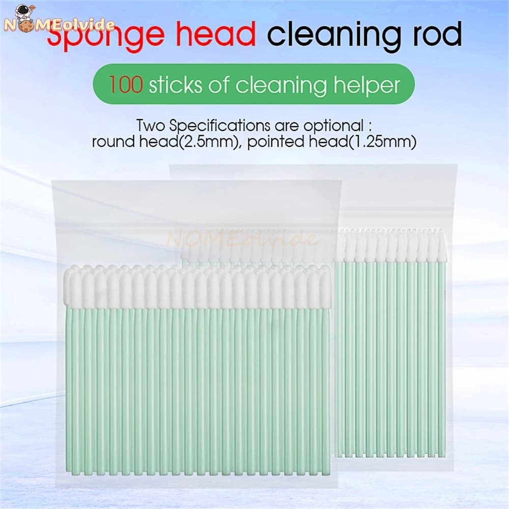 100Pcs/Bag Fiber Optic Cleaning Sticks Fiber Optic swabs For 1.25mm/2.5mm LC/SC/FC/ST Connectors/ adaptors