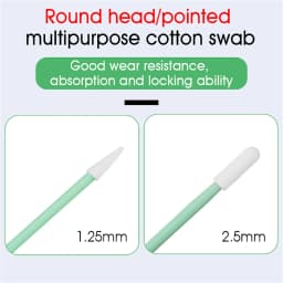100Pcs/Bag Fiber Optic Cleaning Sticks Fiber Optic swabs For 1.25mm/2.5mm LC/SC/FC/ST Connectors/ adaptors