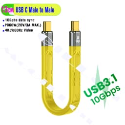5A Fast Charging Short Cable USB C to C Cable 10Gbps 40Gbps Data Cable Thunderbolt 3 QC4 Cable For Macbook Pro Laptop Cellphone