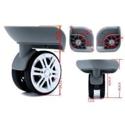1 Pair A09 A57 Trolley Case Luggage Wheels No Noise Luggage Swivel Left & Right Silent Wheels DIY Suitcase Replacement Parts