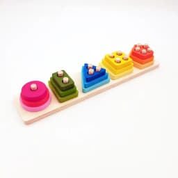 1 Set Wooden Puzzle Baby Early Education Fun Game Children Thinking Logic Square Toy Puzzle
