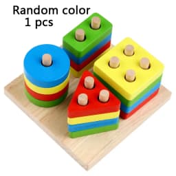1 Set Wooden Puzzle Baby Early Education Fun Game Children Thinking Logic Square Toy Puzzle