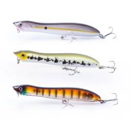 3pcs/Box Topwater Pencil Popper Fishing Lure 12cm Floating Snakehead Artificial Hard Bait Walk the Dog Rattle Wobble Bass Tackle