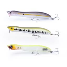 3pcs/Box Topwater Pencil Popper Fishing Lure 12cm Floating Snakehead Artificial Hard Bait Walk the Dog Rattle Wobble Bass Tackle