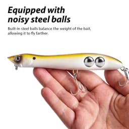 3pcs/Box Topwater Pencil Popper Fishing Lure 12cm Floating Snakehead Artificial Hard Bait Walk the Dog Rattle Wobble Bass Tackle