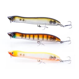 3pcs/Box Topwater Pencil Popper Fishing Lure 12cm Floating Snakehead Artificial Hard Bait Walk the Dog Rattle Wobble Bass Tackle