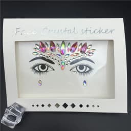 Glitter Tattoo Stickers Rhinestone Face Jewels Gems Festival Party Makeup Body Jewel Flash Fake Temporary Tattoo Women Cosmetics