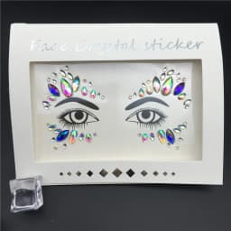 Glitter Tattoo Stickers Rhinestone Face Jewels Gems Festival Party Makeup Body Jewel Flash Fake Temporary Tattoo Women Cosmetics