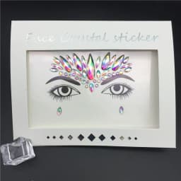 Glitter Tattoo Stickers Rhinestone Face Jewels Gems Festival Party Makeup Body Jewel Flash Fake Temporary Tattoo Women Cosmetics