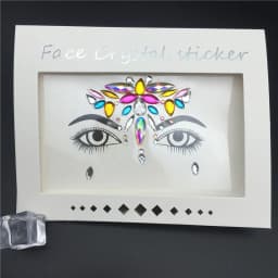 Glitter Tattoo Stickers Rhinestone Face Jewels Gems Festival Party Makeup Body Jewel Flash Fake Temporary Tattoo Women Cosmetics