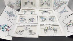 Glitter Tattoo Stickers Rhinestone Face Jewels Gems Festival Party Makeup Body Jewel Flash Fake Temporary Tattoo Women Cosmetics