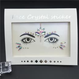 Glitter Tattoo Stickers Rhinestone Face Jewels Gems Festival Party Makeup Body Jewel Flash Fake Temporary Tattoo Women Cosmetics