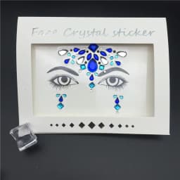 Glitter Tattoo Stickers Rhinestone Face Jewels Gems Festival Party Makeup Body Jewel Flash Fake Temporary Tattoo Women Cosmetics