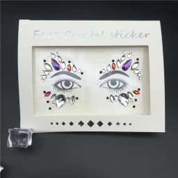 Glitter Tattoo Stickers Rhinestone Face Jewels Gems Festival Party Makeup Body Jewel Flash Fake Temporary Tattoo Women Cosmetics