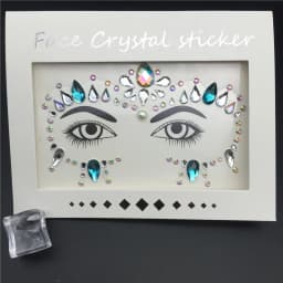 Glitter Tattoo Stickers Rhinestone Face Jewels Gems Festival Party Makeup Body Jewel Flash Fake Temporary Tattoo Women Cosmetics