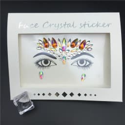 Glitter Tattoo Stickers Rhinestone Face Jewels Gems Festival Party Makeup Body Jewel Flash Fake Temporary Tattoo Women Cosmetics