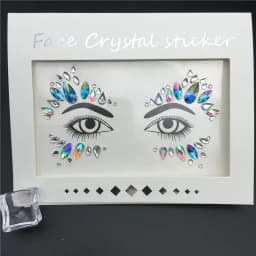 Glitter Tattoo Stickers Rhinestone Face Jewels Gems Festival Party Makeup Body Jewel Flash Fake Temporary Tattoo Women Cosmetics
