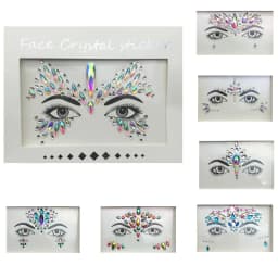 Glitter Tattoo Stickers Rhinestone Face Jewels Gems Festival Party Makeup Body Jewel Flash Fake Temporary Tattoo Women Cosmetics