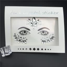 Glitter Tattoo Stickers Rhinestone Face Jewels Gems Festival Party Makeup Body Jewel Flash Fake Temporary Tattoo Women Cosmetics