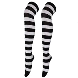 New Cosplay Women Over Knee Long Stripe Printed Thigh High Cotton Socks 27 Colors Sweet Cute Plus Size Overknee Socks Stocking