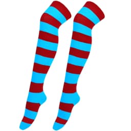 New Cosplay Women Over Knee Long Stripe Printed Thigh High Cotton Socks 27 Colors Sweet Cute Plus Size Overknee Socks Stocking