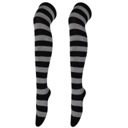 New Cosplay Women Over Knee Long Stripe Printed Thigh High Cotton Socks 27 Colors Sweet Cute Plus Size Overknee Socks Stocking