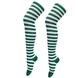 New Cosplay Women Over Knee Long Stripe Printed Thigh High Cotton Socks 27 Colors Sweet Cute Plus Size Overknee Socks Stocking