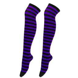 New Cosplay Women Over Knee Long Stripe Printed Thigh High Cotton Socks 27 Colors Sweet Cute Plus Size Overknee Socks Stocking