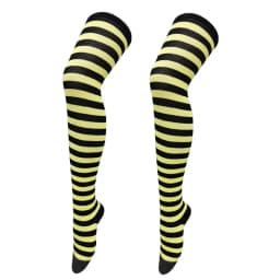 New Cosplay Women Over Knee Long Stripe Printed Thigh High Cotton Socks 27 Colors Sweet Cute Plus Size Overknee Socks Stocking