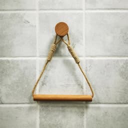Wooden Toilet paper holder  Bathroom accessories Nail-free Paper Towel Tissue Holder Wall Mounted Triangle Toilet Towel Holder