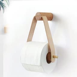 Wooden Toilet paper holder  Bathroom accessories Nail-free Paper Towel Tissue Holder Wall Mounted Triangle Toilet Towel Holder