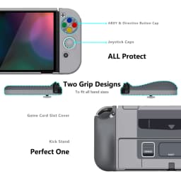 PlayVital AlterGrips Split Design Protective Case Ergonomic Hard Shell for NS Switch OLED - SNES Classic EU Classic Styles