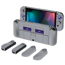PlayVital AlterGrips Split Design Protective Case Ergonomic Hard Shell for NS Switch OLED - SNES Classic EU Classic Styles