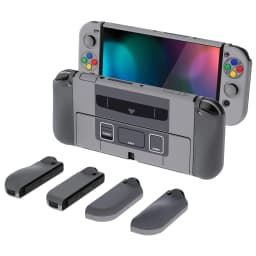 PlayVital AlterGrips Split Design Protective Case Ergonomic Hard Shell for NS Switch OLED - SNES Classic EU Classic Styles