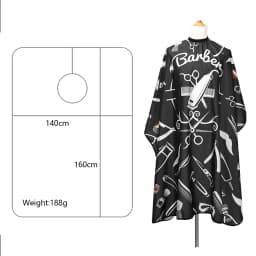 Barber Haircut Cloth Hairdresser Apron Hair Cut Cape Hairdress Gown Hairdressing Coat Barbershop Salon Accessory