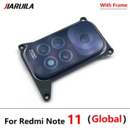 New Back Rear Camera Glass Lens Circle Cover Frame For Xiaomi Redmi Note 11S 11 Global 4G With Adhensive