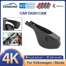 4K Plug and Play Dash Cam Car DVR Camera For Volkswagen VW Passat B8,Tiguan MK2,CC,Golf,Multivan T6,Touran, For Skoda Octavia