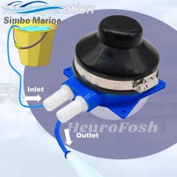 Marine Foot Water Pump Suitable for 1/2" Flexible Hose Made Self-Priming for Marine RV Boat Bilge Galley Pump Toilet Wash Basin