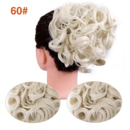 Leeons Syntheic Chignon Hairpiece Curly Bun Extensions Scrunchie Updo Hair Pieces Combs In Messy Bun Hair Piece For Women