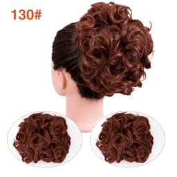 Leeons Syntheic Chignon Hairpiece Curly Bun Extensions Scrunchie Updo Hair Pieces Combs In Messy Bun Hair Piece For Women