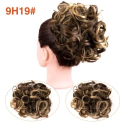 Leeons Syntheic Chignon Hairpiece Curly Bun Extensions Scrunchie Updo Hair Pieces Combs In Messy Bun Hair Piece For Women